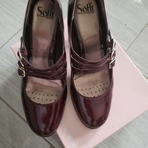 Sofft Ruby Red patent leather shoes size 10